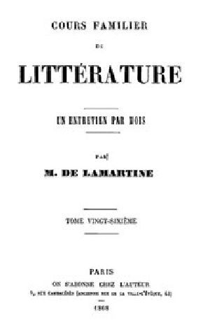 [Gutenberg 49408] • Cours familier de Littérature - Volume 26